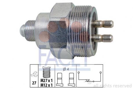 7.6324 FACET Датчик заднего хода Sprinter 96-/Vito 03- FACET 7.6324