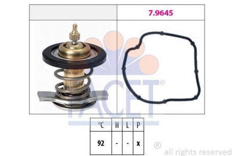 7.8847 FACET Термостат с прокладкой Mercedes W210 E200/E220 CDI 99-02