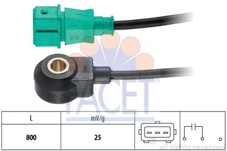 9.3013 FACET Датчик детонации VW Golf, Passat, Jetta ; Audi 80, 90, 100, A4, A6