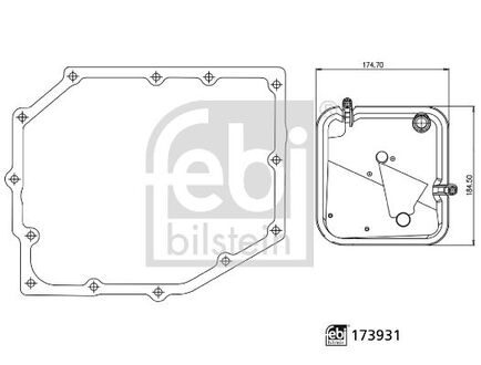 173931 FEBI BILSTEIN FEBI фільтр акп + прокладка JEEP CHEROKEE -07