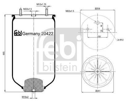 20422 FEBI BILSTEIN Кожух пневматической рессоры