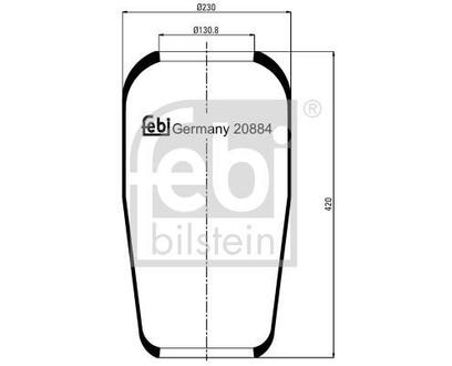 20884 FEBI BILSTEIN Пневмоподушка подвески