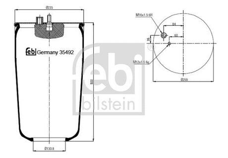 35492 FEBI BILSTEIN Кожух пневматической рессоры