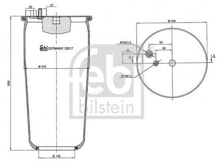 35617 FEBI BILSTEIN Кожух пневматической рессоры