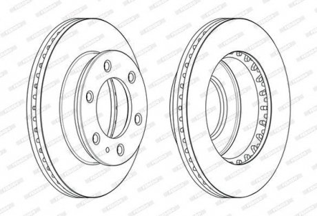 DDF2459C FERODO Диск тормозной