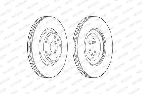 DDF2597C1 FERODO Тормозной диск