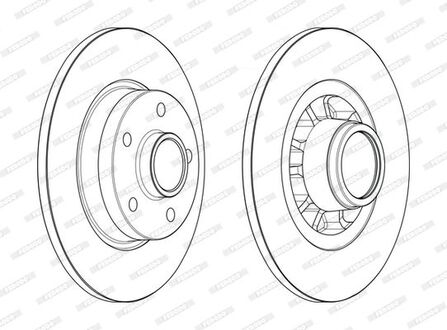 DDF2602-1 FERODO Диск тормозной