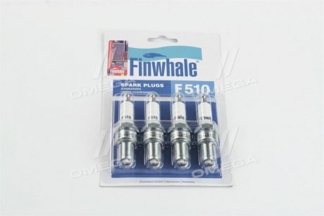 F510 Finwhale Свеча зажигания ваз 2108-2115, 1117-1119 8 клап. 21214 (компл.4 шт) (пр-во finwhale)
