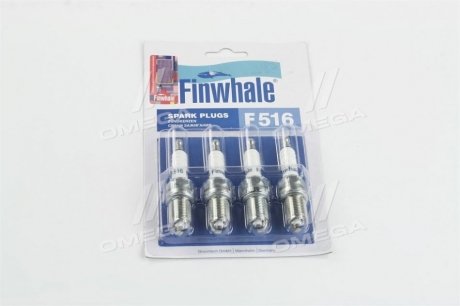 F516 Finwhale Свеча зажигания ваз 2110-2112, 1117-1119,2170-2172 16 клап (компл.4 шт) (пр-во finwhale)