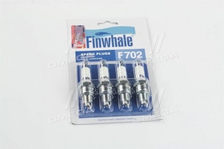 F702 Finwhale Свеча зажигания уаз с дв змз 21,24,402 и умз 451,4215.10 (компл.4 шт) (пр-во finwhale)