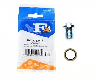 866.371.011 Fischer Automotive One (FA1) Пробка поддона масляного m18x1.5x21 (пр-во fischer)