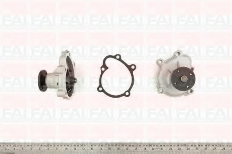 WP3168 Fischer Automotive One (FA1) Водяна помпа Opel Astra F/G/Corsa B/Vectra B 1.7D/TD/Tds/Dti 95-