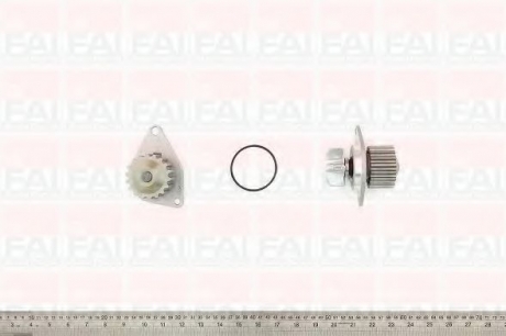 WP6416 Fischer Automotive One (FA1) Помпа води Citroen C2, C3, C4, C4 coupe /Peugeot 206,207,307,1007 1.4 16V 03-