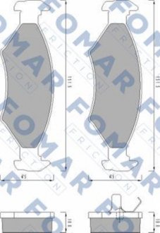 FO430981 FOMAR Тормозные колодки, дискове гальмо (набір)