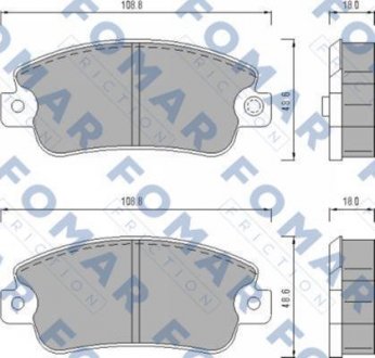 FO433481 FOMAR Тормозные колодки, дискове гальмо (набір)