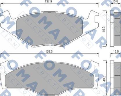 FO436481 FOMAR Тормозные колодки (набір)