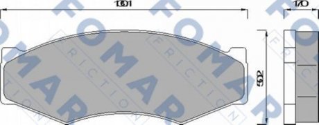 FO441581 FOMAR Тормозные колодки, дискове гальмо (набір)