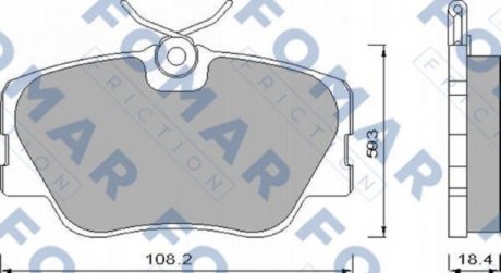 FO474281 FOMAR Тормозные колодки (набір)