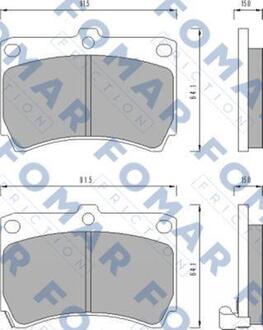 FO477481 FOMAR Тормозные колодки (набір)