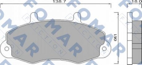 FO483781 FOMAR Тормозные колодки, дискове гальмо (набір)