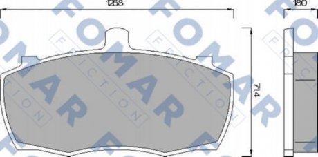 Гальмівні колодки, дискове гальмо (набір) FOMAR FO499081