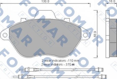 FO554581 FOMAR Тормозные колодки, дискове гальмо (набір)