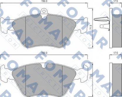 FO625781 FOMAR Колодки тормозные дискові