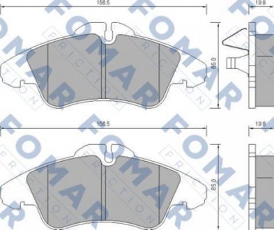 FO627281 FOMAR Тормозные колодки (набір)