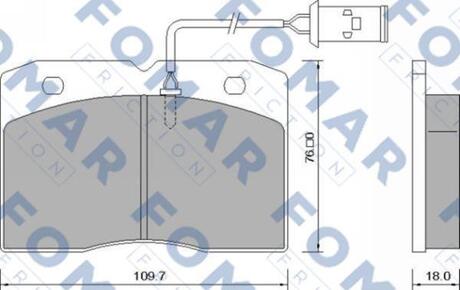 FO628281 FOMAR Тормозные колодки (набір)