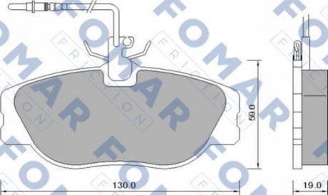 FO629081 FOMAR Тормозные колодки, дискове гальмо (набір)