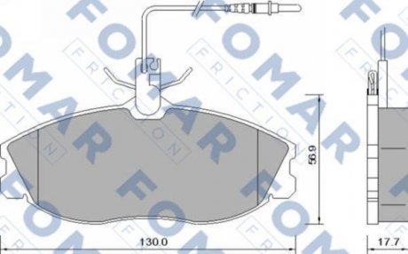 FO637581 FOMAR Тормозные колодки, дискове гальмо (набір)