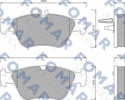 FO637781 FOMAR Тормозные колодки (набір)