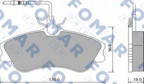 FO642681 FOMAR Тормозные колодки (набір)