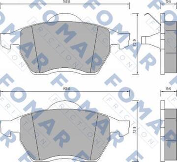 FO647981 FOMAR Тормозные колодки