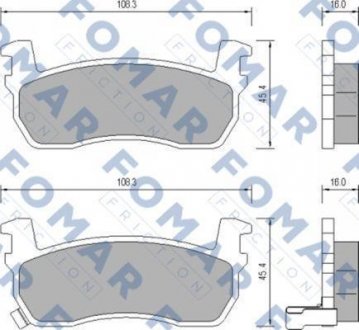 FO656081 FOMAR Тормозные колодки, дискове гальмо (набір)