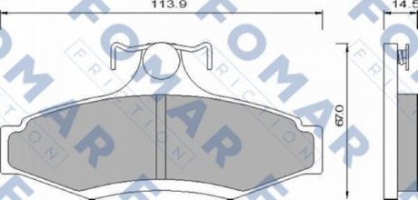 FO666181 FOMAR Тормозные колодки, дискове гальмо (набір)