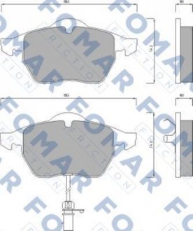 FO668681 FOMAR Тормозные колодки, дискове гальмо (набір)