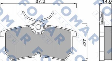 FO668781 FOMAR Тормозные колодки (набір)