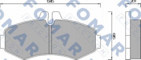 FO678681 FOMAR Тормозные(тормозні) колодки