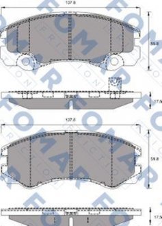 FO684381 FOMAR Тормозные колодки, дискове гальмо (набір)