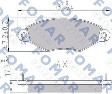 FO688181 FOMAR Тормозные(тормозні) колодки