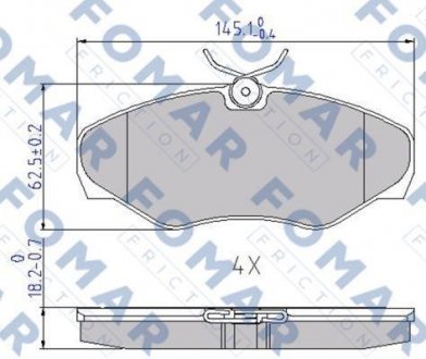 FO692681 FOMAR Тормозные колодки, дискове гальмо (набір)