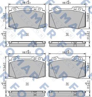 FO694181 FOMAR Тормозные колодки (набір)