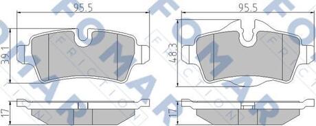 FO845081 FOMAR Тормозные колодки (набір)