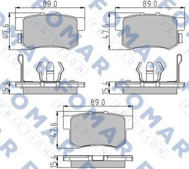 FO860781 FOMAR Тормозные колодки (набір)