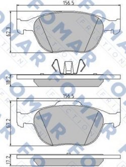 FO907781 FOMAR Тормозные колодки, дискове гальмо (набір)