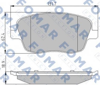 FO908081 FOMAR Тормозные колодки, дискове гальмо (набір)