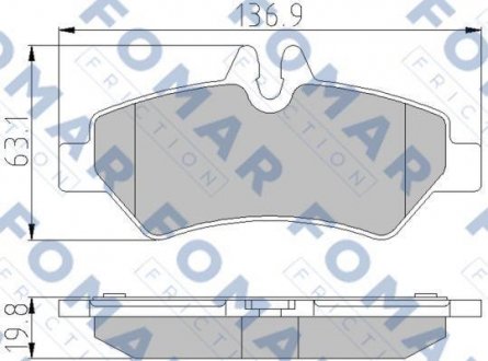 FO921381 FOMAR Тормозные колодки (набір)