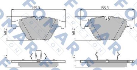 FO922681 FOMAR Тормозные колодки (набір)