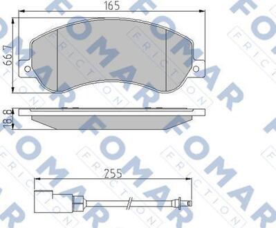 FO925081 FOMAR Тормозные колодки (набір)